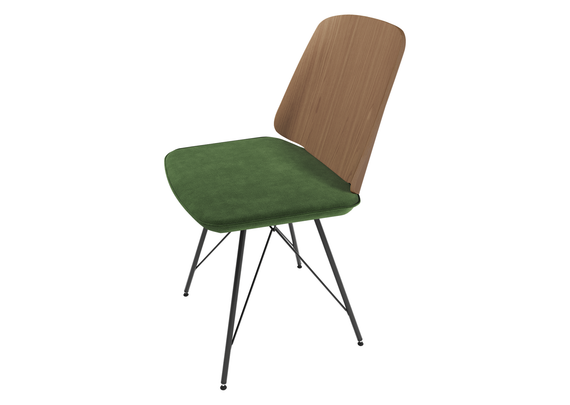 Стул E9.6 (дуб / зелено-голубой FiberGuard)