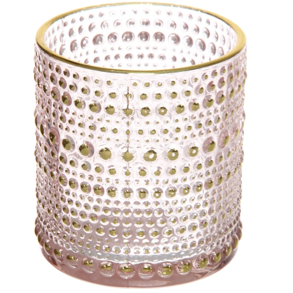 Подсвечник «Хрустальный блеск» 7*7,8 см, Розовый
