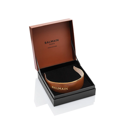 Balmain Hair Couture Заколка-ободок кожаный коричневый "Путь к тайне" Limited Edition Leather Headband C2 26