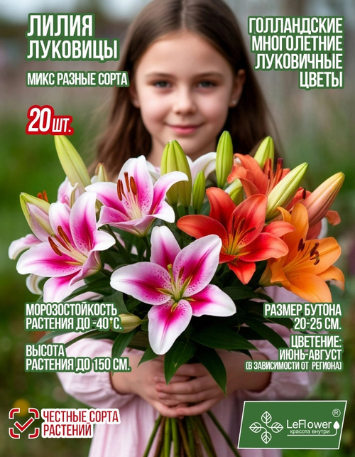 Лилия Луковица, Микс разные, 20шт