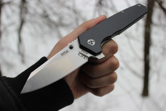 Складной нож VIKING NORDWAY K268 RISK c клинком из стали 440C, рукоять карбон