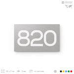 Номер на дверь 820, табличка на дверь для офиса, квартиры, кабинета, аудитории, склада, серая 120х70 мм, Айдентика Технолоджи