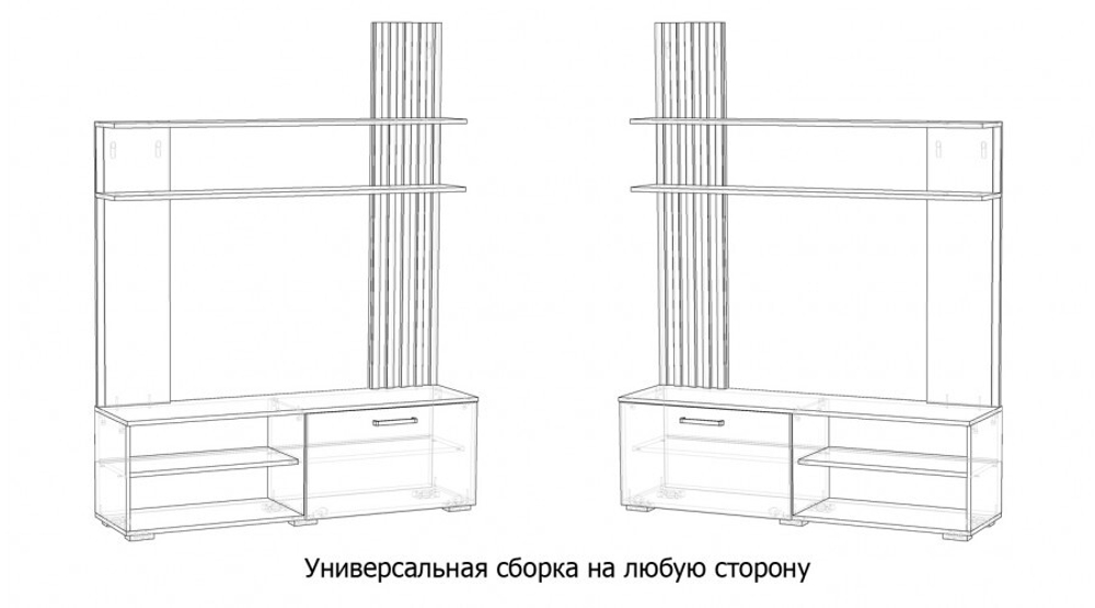 Гостиная Каролина Дуб вотан / Графит