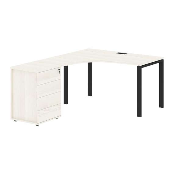 Стол эргономичный с тумбой EUCET 1318(L)  1360х1880х750 EDIS