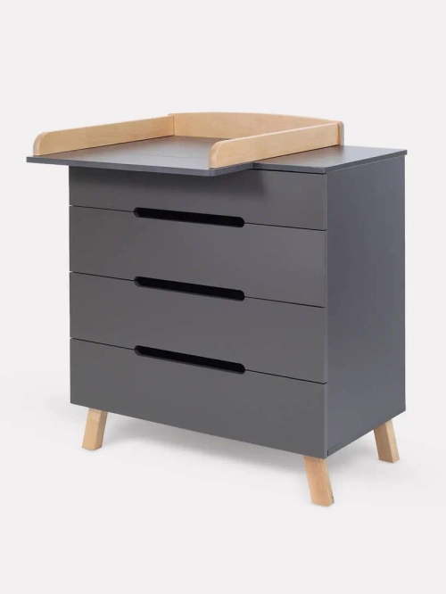 Комод пеленальный Rant Indy Pro 800/4 с органайзером Moon grey