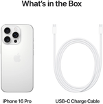 Смартфон Apple iPhone 16 Pro 256GB, nano SIM + eSIM, White Titanium
