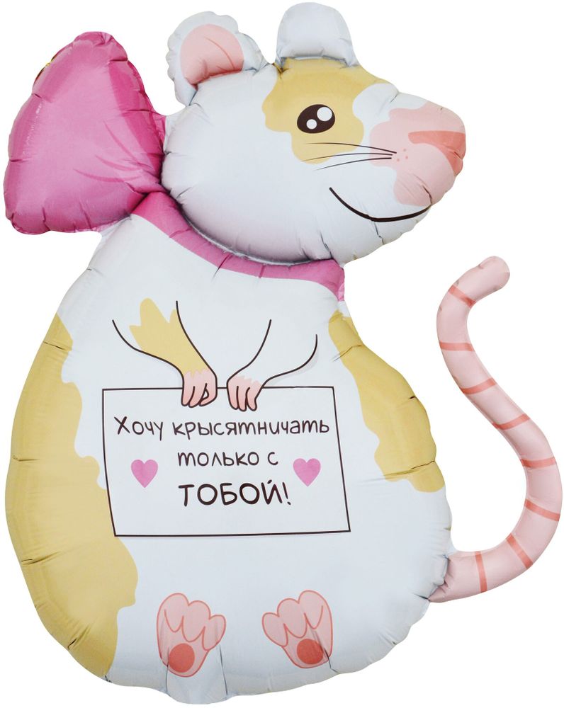 Шар (35&#39;&#39;/89 см) Фигура, Крыска, 1 шт. в уп.