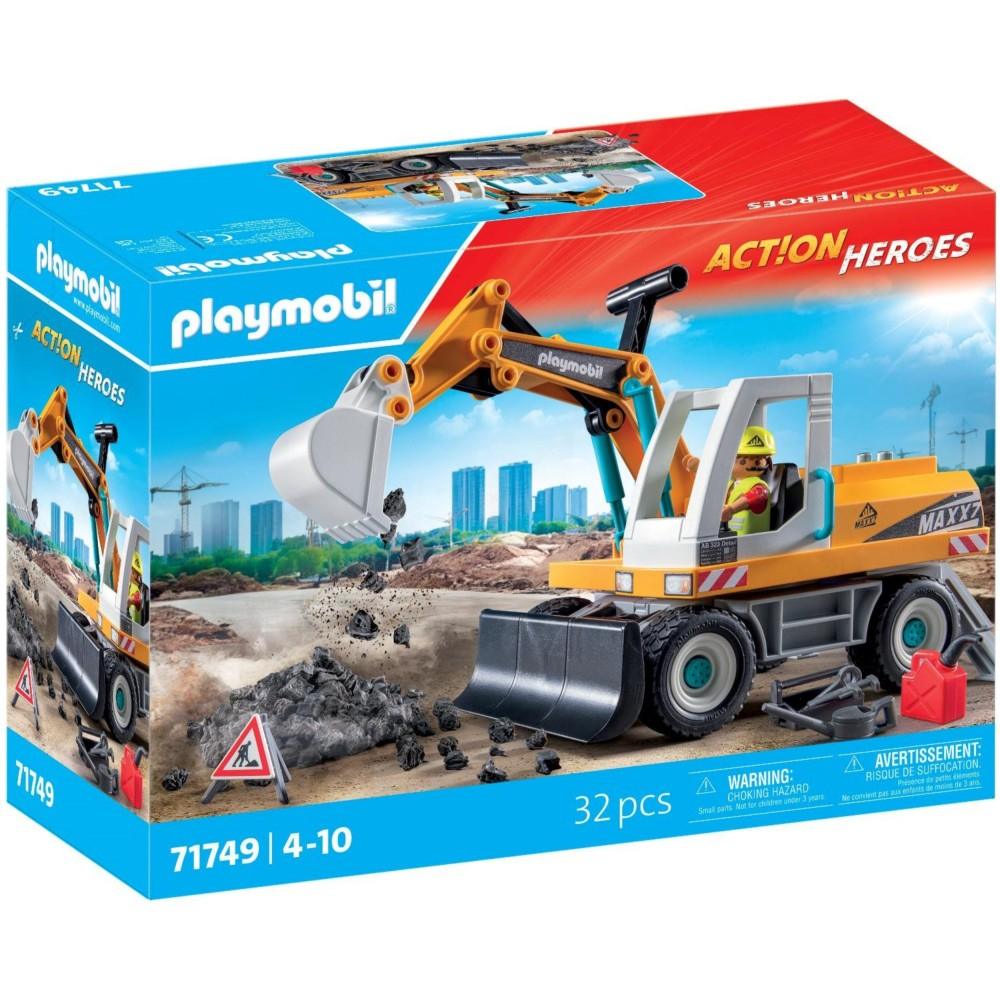 Playmobil Action Heroes 71749 Большой экскаватор с ковшом 32 детали — фото 1