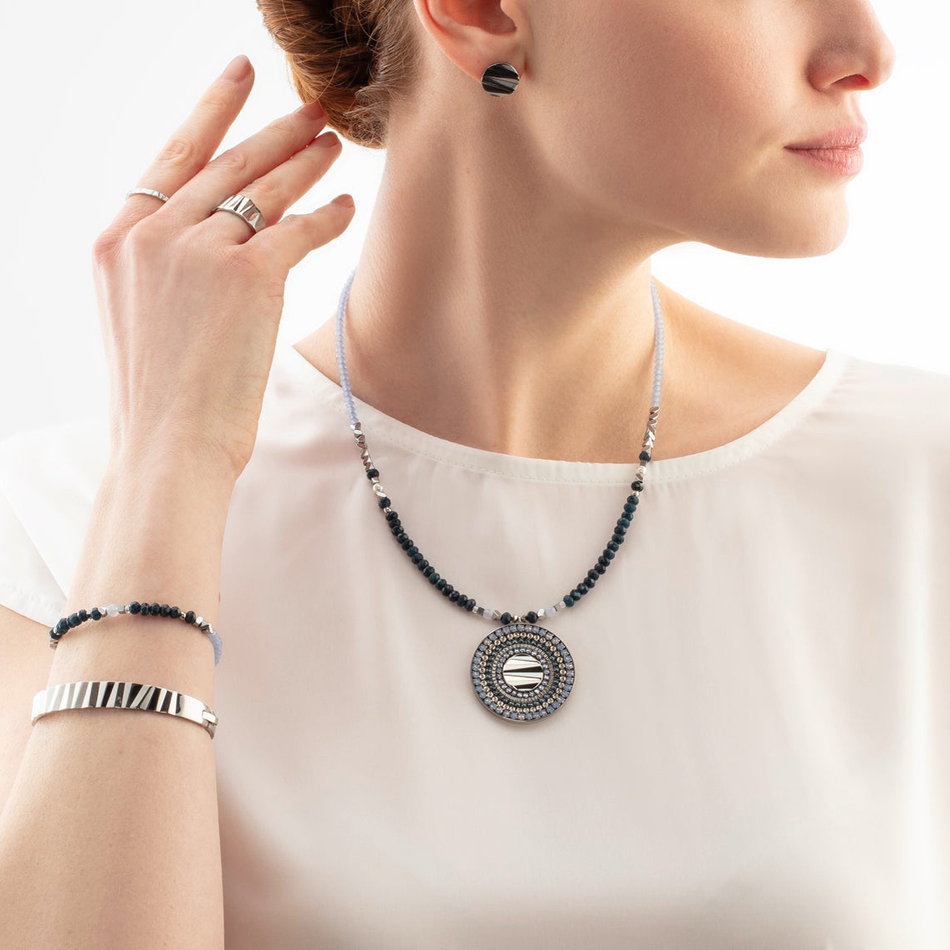 Колье Coeur de Lion Blue-Silver 2036/10-0717