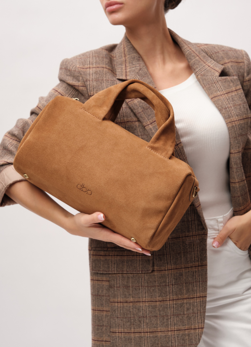 Замшевая сумка DBR 31378 светло-коричневый