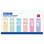Закладки для книг МАГНИТНЫЕ, "ANIMALS", набор 30 шт., 60x20 мм, BRAUBERG, 113176