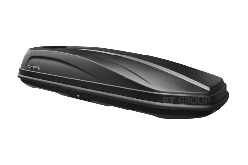 Автобокс на крышу автомобиля "ACTIVE L" двусторонее открывание (черный) / PT-Group