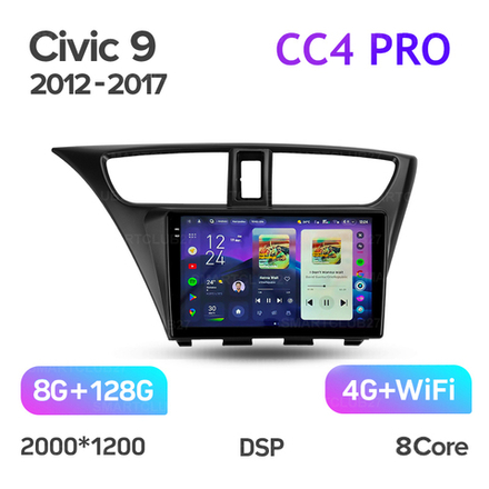 Teyes CC4 Pro 9" для Honda Civic 9 2012-2017