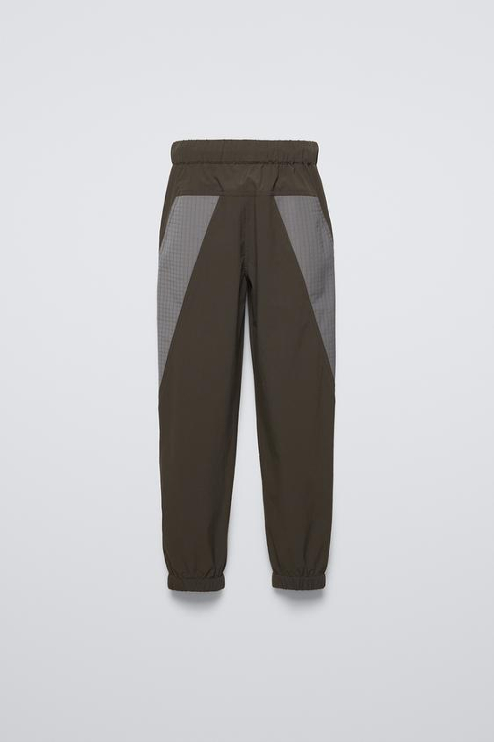 ZARA БРЮКИ В СПОРТИВНОМ СТИЛЕ ИЗ ВЫСОКОТЕХНОЛОГИЧНОЙ ТКАНИ, ТЕМНЫЙ ХАКИ