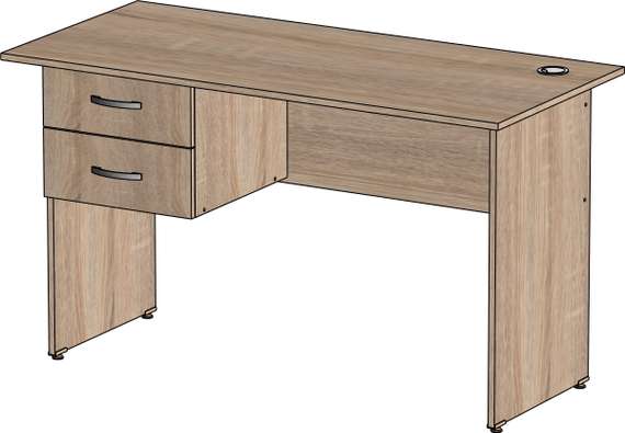 Стол письменный 2 ящика Стандарт- дуб сонома