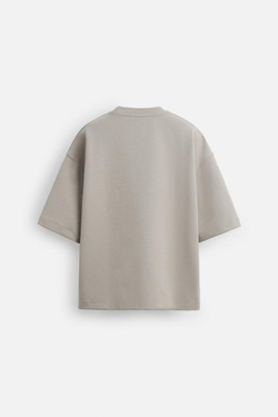 ZARA ТОЛСТОВКА С РЕЛЬЕФНЫМ ПРИНТОМ, СЕРЫЙ