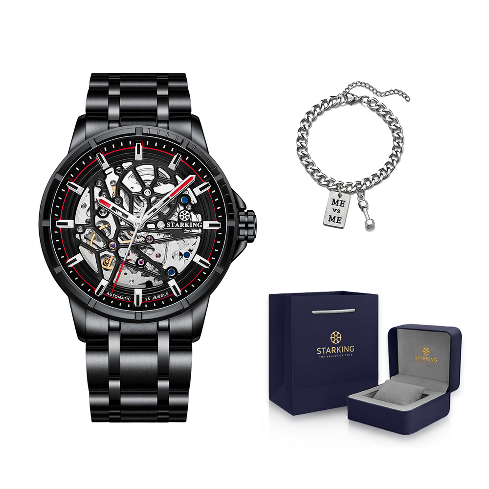 STARKING Automatic Mechanical Movement Watch Men"s Watches Blue Dial