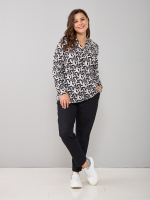 Блузка БЛ-22/черномолочный-лабиринт