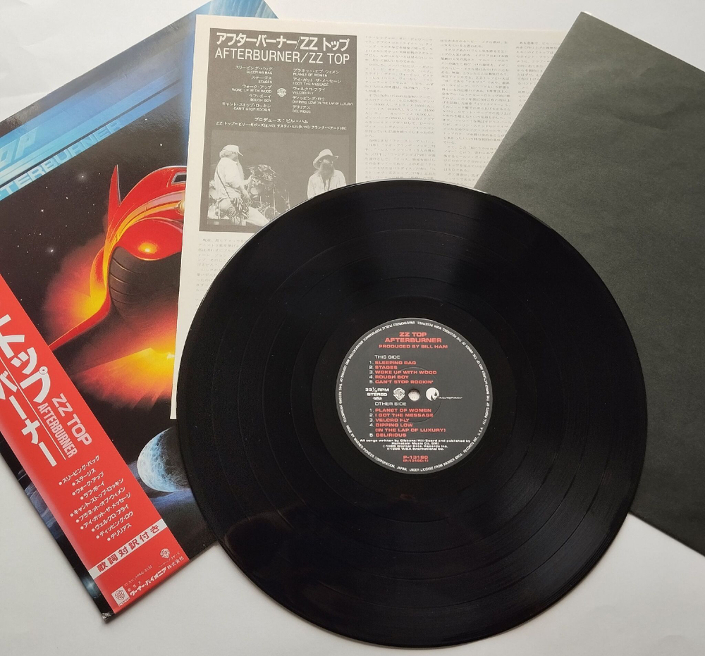 Винтажная виниловая пластинка LP ZZ Top Afterburner (Japan 1985) (Obi) Woke Up With Wood