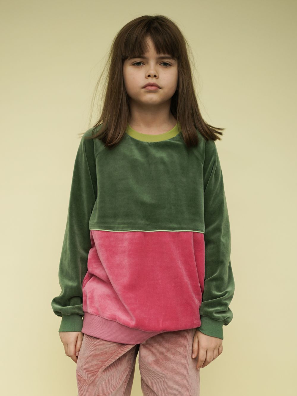 Велюровый свитшот ГРАНИТ/БРУСНИКА