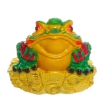 Копилка из гипса «Жаба на деньгах» 20*26см цветная