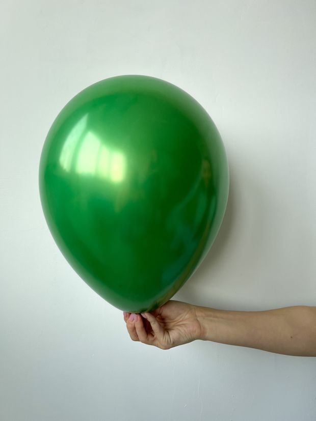 Э Шар хром 12" / 30 см зеленый сатин Emerald (БГ-17)