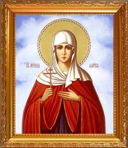 Лариса Готфская Святая мученица. Икона на холсте.