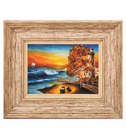 AMB-03/60 Картина «Красота природы» (с янтарной крошкой) H-32см