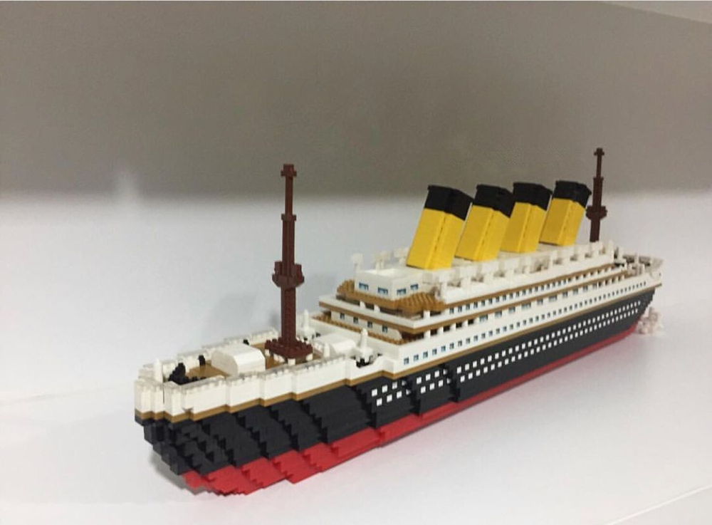 3D Конструктор из миниблоков WISEHAWK 2552 , корабль титаник , 1850 деталей ,