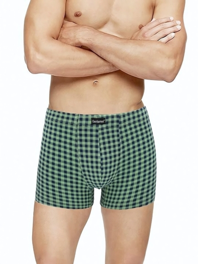 Трусы-шорты в мелкую клетку (Размер: M) (Цвет: зеленая шотландка)