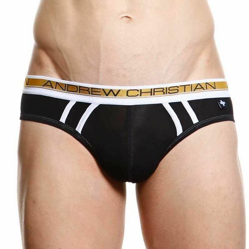 Мужские трусы брифы черные Andrew Christian Slim Focus Brief Black