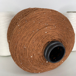 LINETTE PAILLETES - 80% лен, 20% п/а, микропайетки 2мм - серебро, коричневый; 450м\100гр