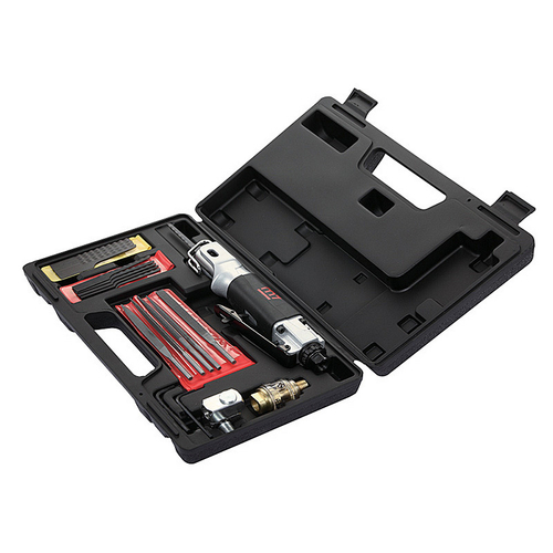 MIGHTY SEVEN (QD-291N) Пневмолобзик 10 мм ход полотна, 9000 ход/мин, с набором принадлежностей, 22 предмета