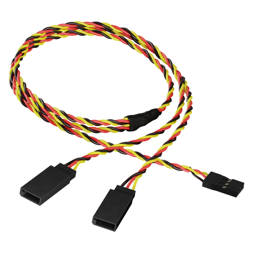 3-Pos TJC8 Servo Y-Harness (Single MH-FC to Dual FH-MC, 450mm Length)