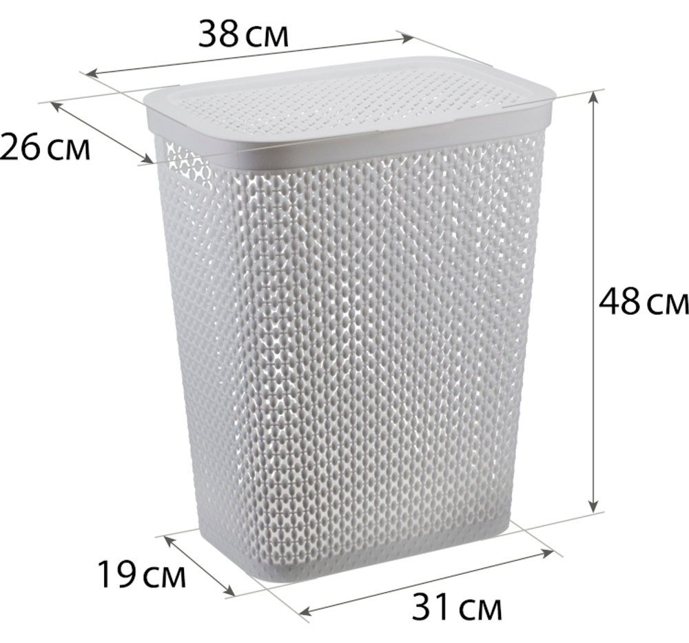 Корзина для белья ПИРУЛА 35л М2614