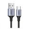 Кабель Ugreen US288 USB-A 2.0 - USB-C Cable Nickel Plating Aluminum Braid 1 м (60126) Black