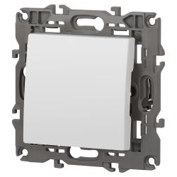 Кнопка ЭРА Elegance 14-1111-01М , 10АХ-250В, белый матовый