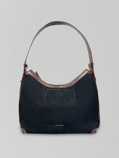 Сумка May Va 5057 замшевая на замке с одной ручкой и наружным кармашком на кнопке