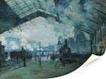 "Железнодорожный вокзал Сен-Лазар в Париже", Моне, Клод, картина (репродукция) Настене.рф