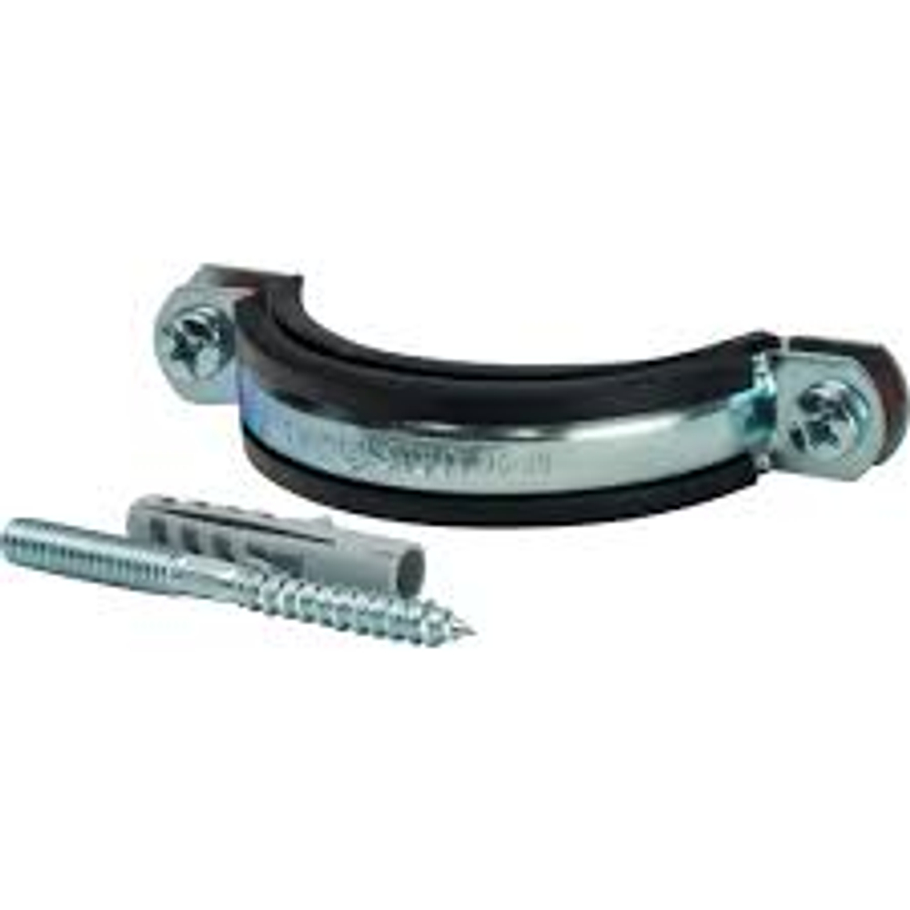 STOUT Хомут для труб, комплект: хомут+шпилька шуруп +дюбель пластиковый 2 1/2"(75-80)