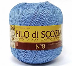 Пряжа Filo Di Scozia №8 50г, 340м, 100%мерсеризованный хлопок (цена за 1 шт)