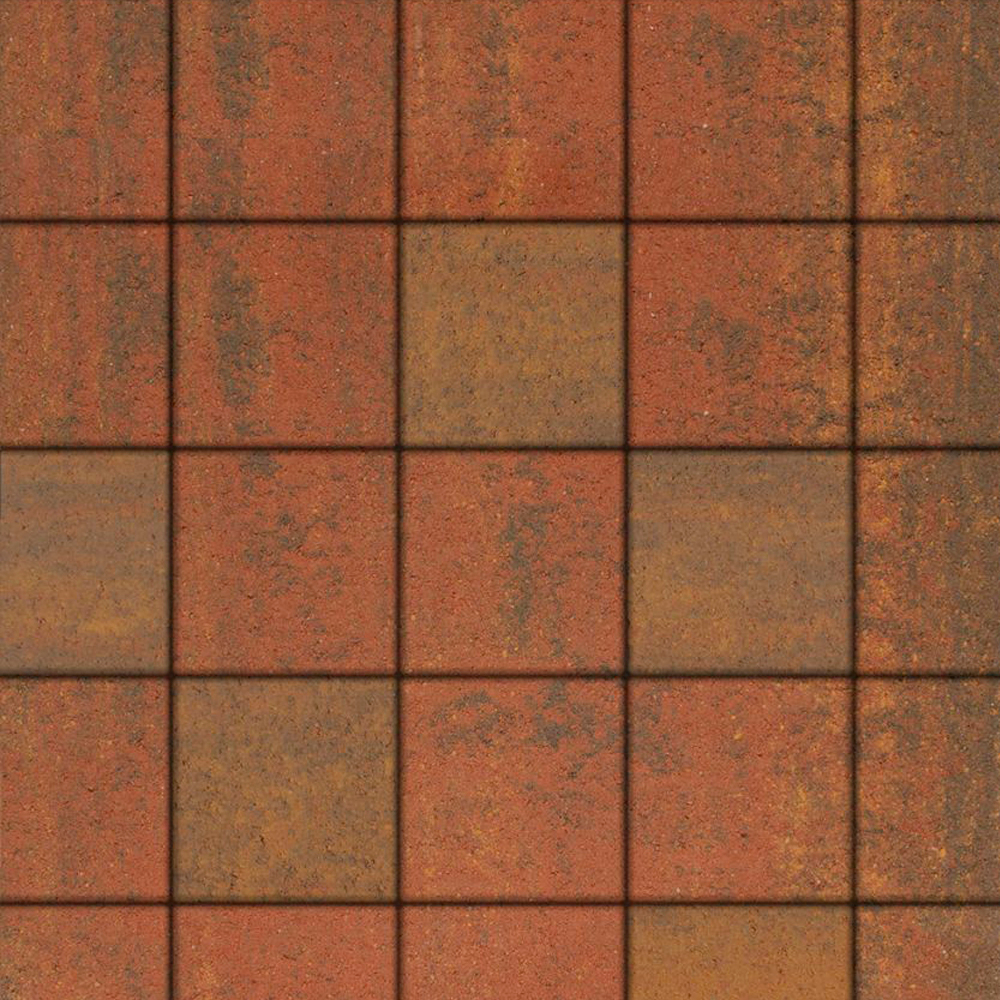 Тротуарная плитка КВАДРАТ 200х200 мм - Листопад гладкий Арабская ночь