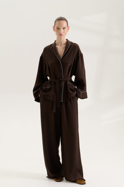 Брюки Wave Choco струящиеся