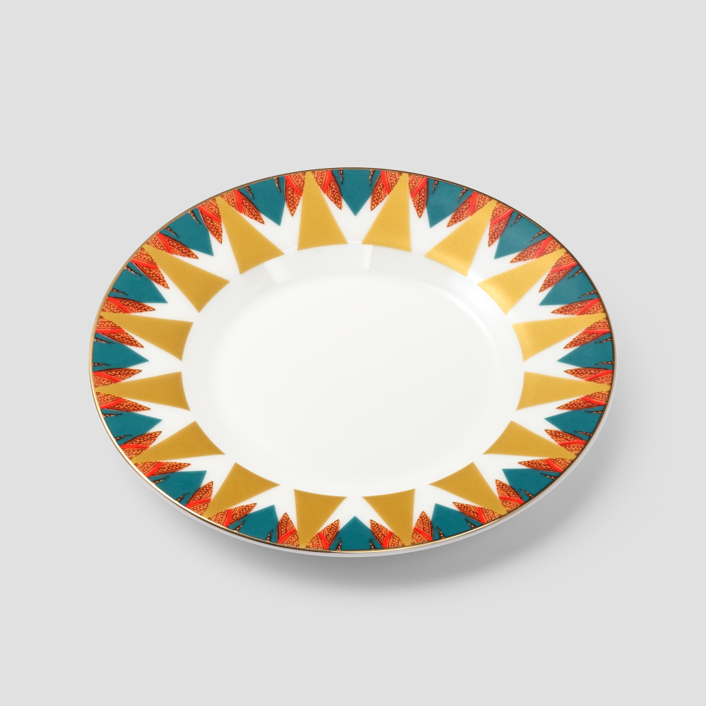 Чайная пара Farforite «Перья / Жар-птица» 250 мл в подарочной коробке