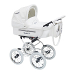 Детская коляска Reindeer Prestige Lily 2 в 1 с конвертом , эко-кожа, (белый)