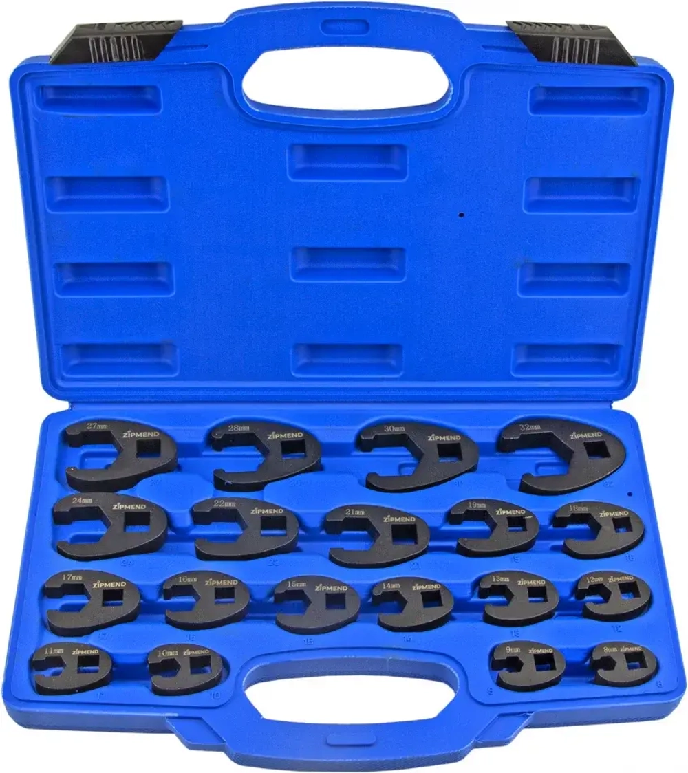Набор ключей разрезных односторонних 8–32мм., 19 предметов, ZIPMEND