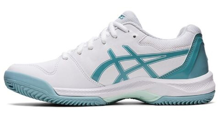 Женские Кроссовки теннисные Asics Gel-Dedicate 7 Clay - white/smoke blue