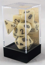 Chessex 7-dice set Ivory/Black