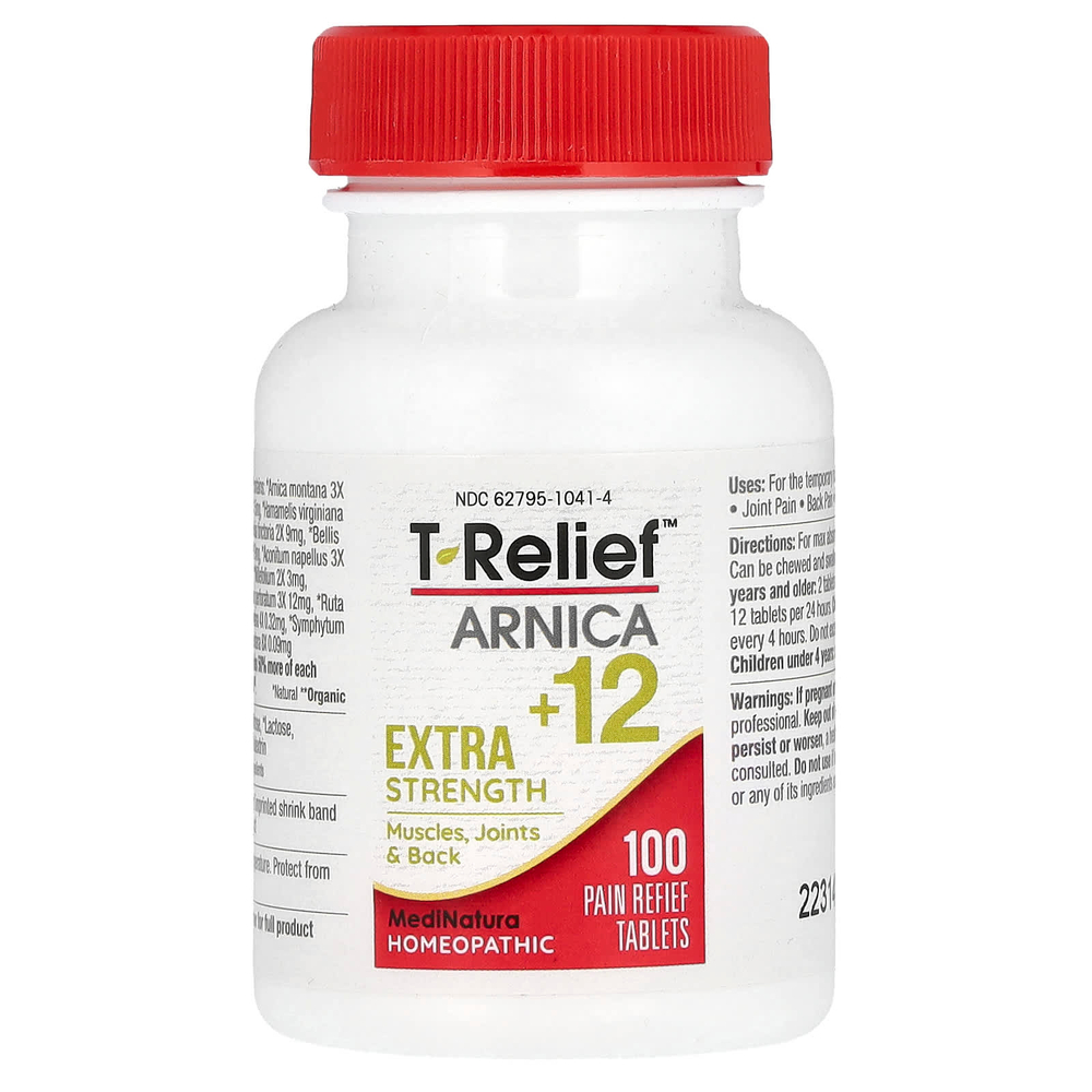 MediNatura, T-Relief, арника +12, 100 таблеток