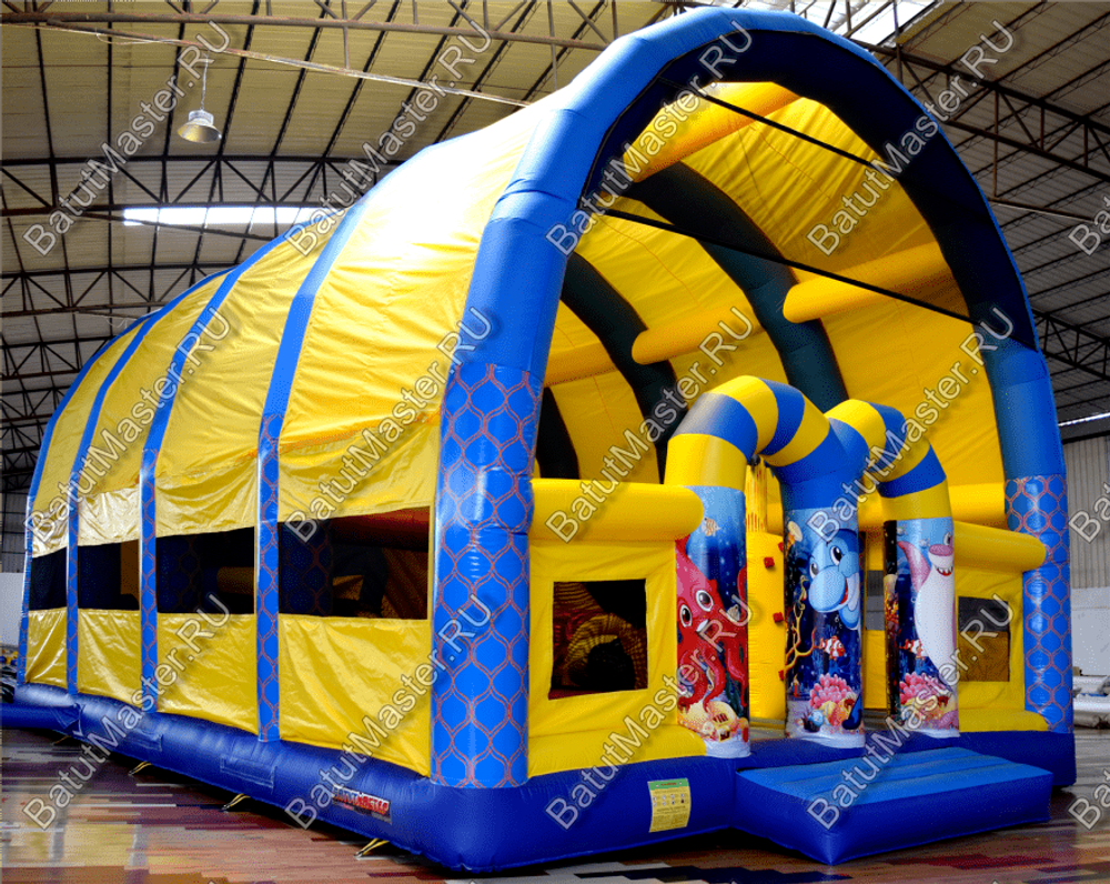 Надувной батут "Морской бриз с крышей"